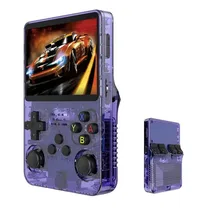 Console portable rétro R36S avec écran IPS affichant un jeu classique