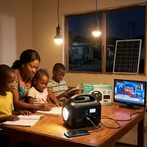 Station d’énergie solaire rechargeable GDLITE avec prises AC 220V