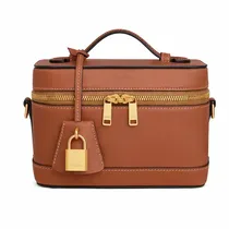Sac Vanity Céline en Cuir et Toile Triomphe