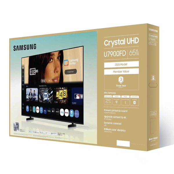 Téléviseur 4K UHD 65 pouces avec interface Smart TV et applications de streaming