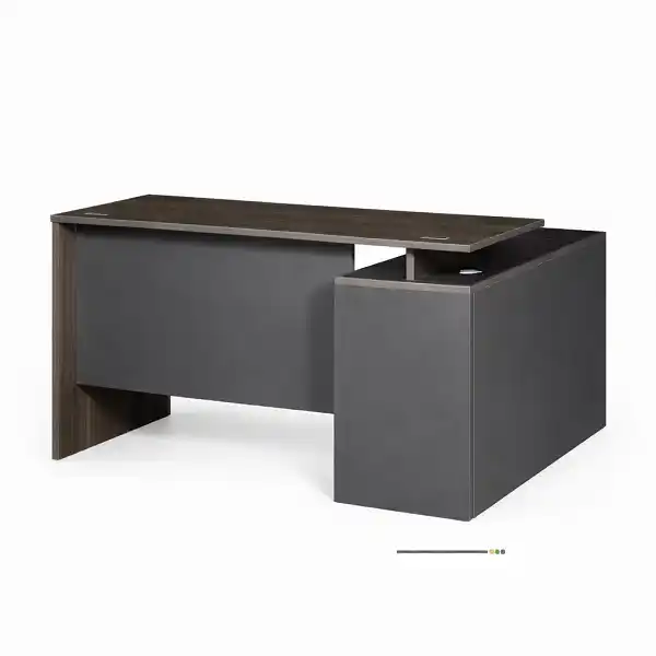 Table de direction moderne avec retour latéral et armoire de rangement