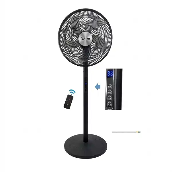 Ventilateur sur pied Delta SF-1605RC noir avec télécommande