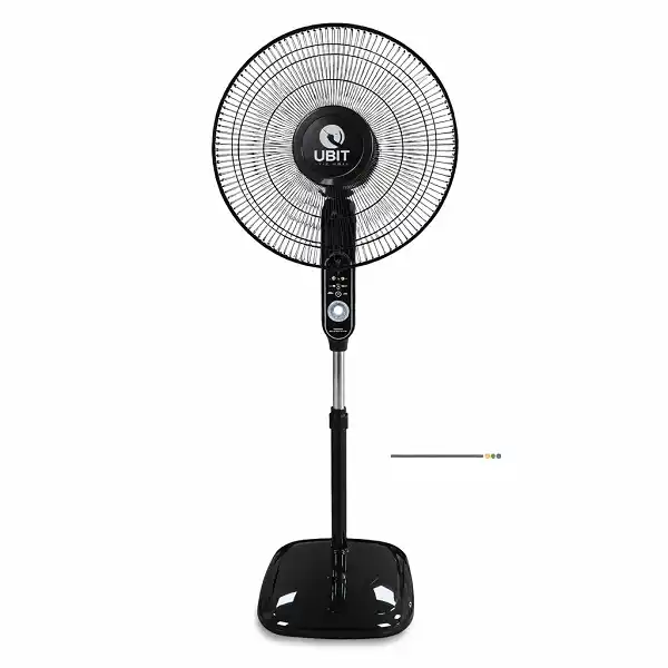 Ventilateur sur pied rechargeable Ubit UB-20R 18 pouces noir avec batterie intégrée