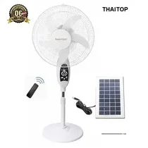 Ventilateur sur Pied Rechargeable Solaire THAITOP 16 Pouces Blanc