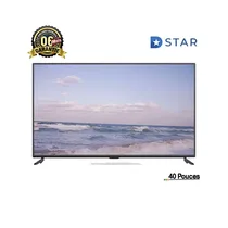 Smart TV D-STAR affichant une interface multimédia connectée