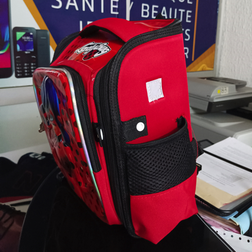 Cartable Lady Bug maternelle rouge et noir pour fille