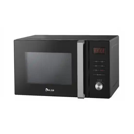 Micro-ondes Grill DELTA DL-MWO-2325GM noir 23 litres avec panneau numérique.