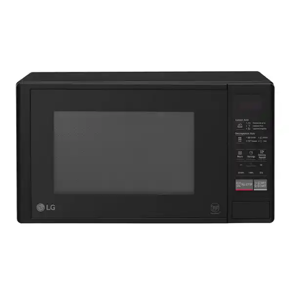 Micro-ondes LG MS2032GAS Intelligent Inverter 20 litres noir vue de face.