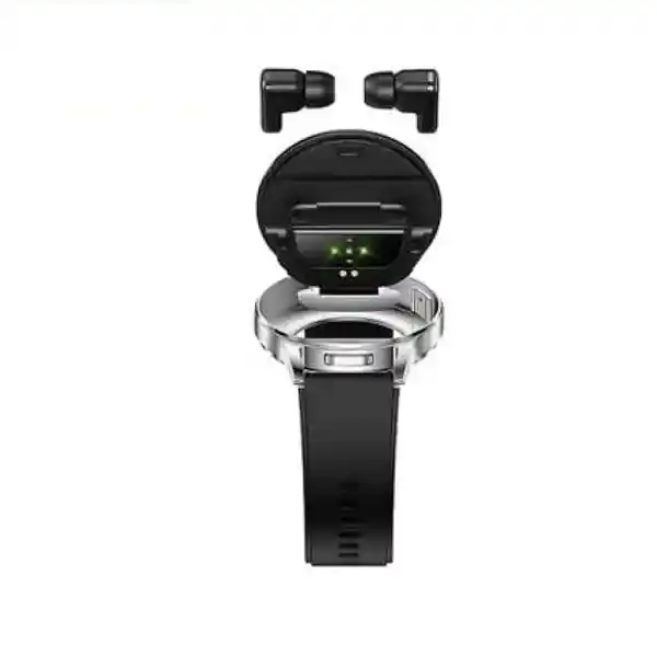 Montre Haino Teko ST-7 ouverte révélant les écouteurs sans fil