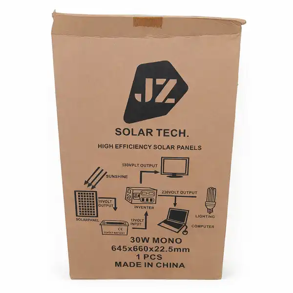 Module solaire JZ 30W disponible à Douala et Yaoundé avec garantie 6 mois.
