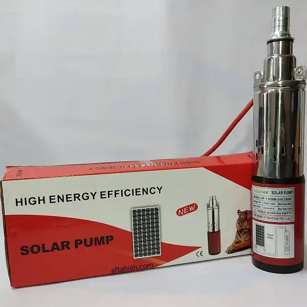 Pompe submersible solaire certifiée CE et ISO9001 avec garantie 3 mois.