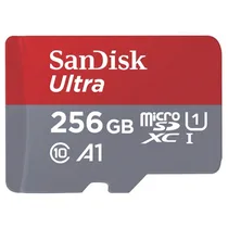 Carte Mémoire SanDisk microSDXC 256 Go haute vitesse.