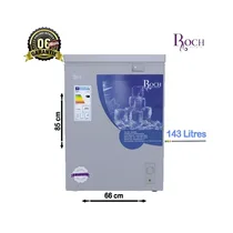 Congélateur coffre Roch RCF-175-A 143L vue de face.
