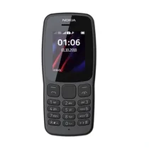 Téléphone Nokia 106 noir avec écran 1,8 pouce.