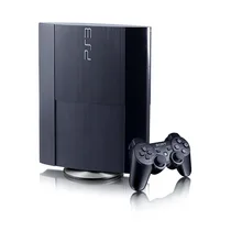 Sony PlayStation 3 Slim 500 Go noire vue de face.