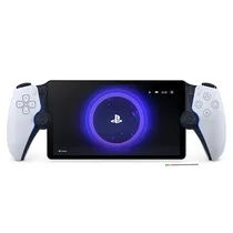 Console PlayStation Portal avec son écran Full HD de 8 pouces affichant un jeu PS5.