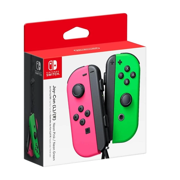 Manettes Switch Joy-Con présentées dans leur boîte d'origine pour la livraison à Douala et Yaoundé.