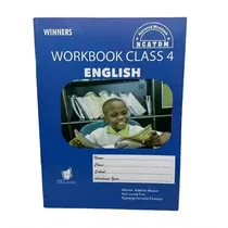 Couverture bleue du Workbook Class 4 English Winners NMI Education