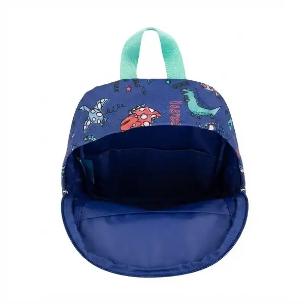 Sac à dos Peppa Pig ouvert montrant le compartiment principal pour la maternelle.