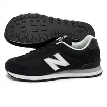 Baskets New Balance blanche et noir pointure 36 vue de profil.