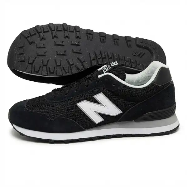 Baskets New Balance blanche et noir pointure 36 vue de profil.