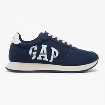 Vue latérale des baskets Gap Nashville Nylon Runner bleu en pointure 37.