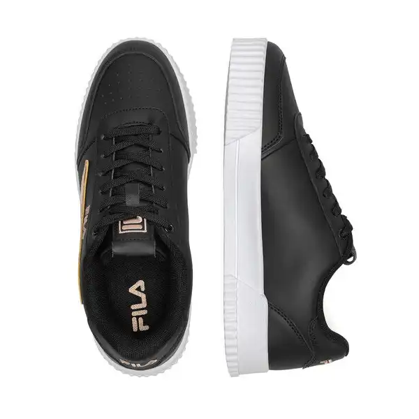Baskets Fila Milena femme noires avec semelle plateforme blanche