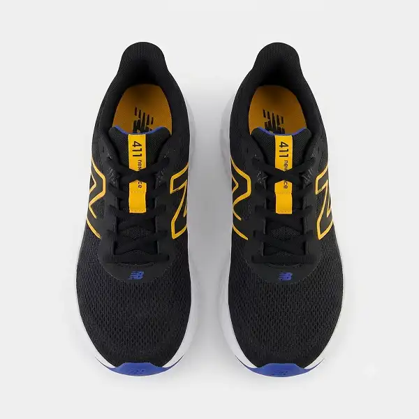 New Balance 411v3 noir jaune avec semelle EVA Ground Contact