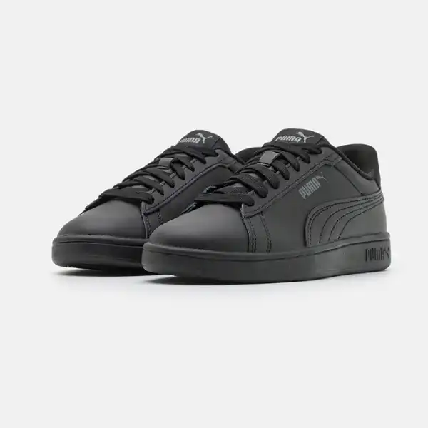 Baskets Puma Smash V2 L en cuir noir pointure 42 vue de profil