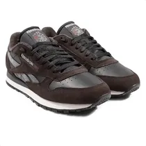 Baskets Reebok Classic Leather Black Dark Matter Grey pointure 45 vue de profil