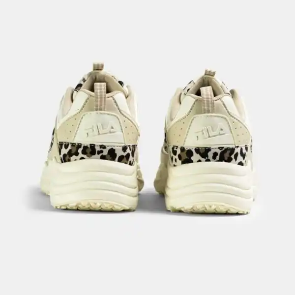 Baskets chunky FILA beige avec semelle épaisse ondulée