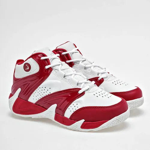 Baskets Shaq Devastator rouges et blanches pointure 39 vue de profil