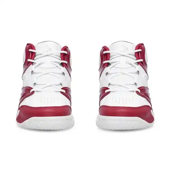 Chaussure de basket Shaq Devastator rouge blanc vue de face