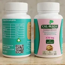 Gélules Cal-Mag+ Naturel avec calcium et magnésium