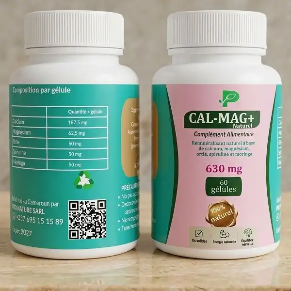 Gélules Cal-Mag+ Naturel avec calcium et magnésium