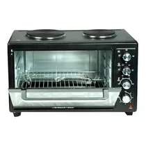Intérieur du four MEWE 48L avec grille et plateau de cuisson.