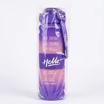 Gourde Hello 1000 ml avec graduations horaires.