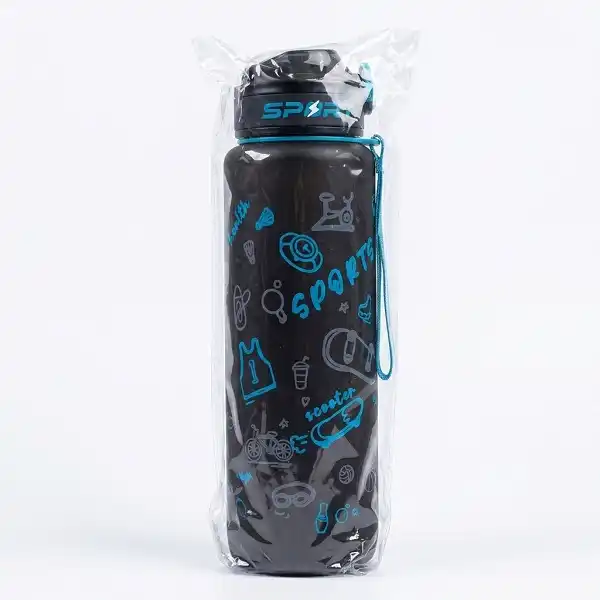Bouteille d’eau sportive 1000 ml avec bouchon sécurisé.