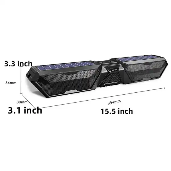 Enceinte portable MeWe Bluetooth 5.3 avec panneau solaire