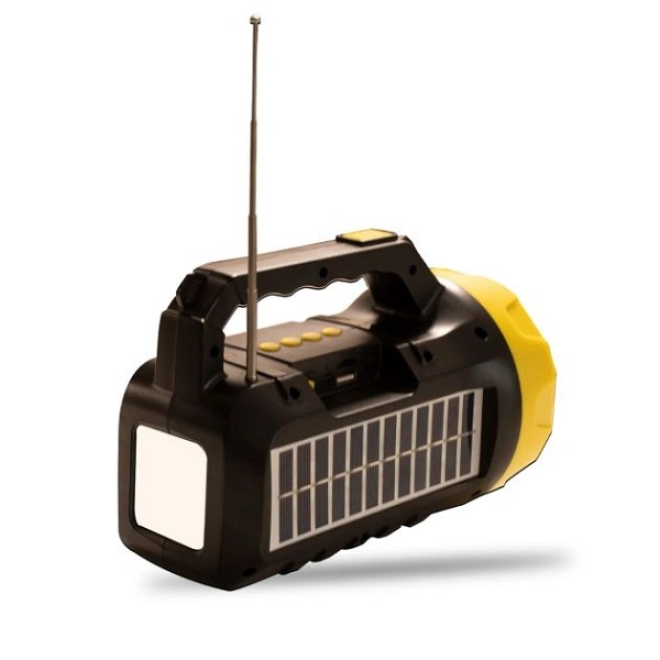 Vue arrière de la lampe Bluetooth solaire MEWE MWAUD-BTS01Y.