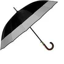 Parapluie VIRSUS automatique noir avec bande beige