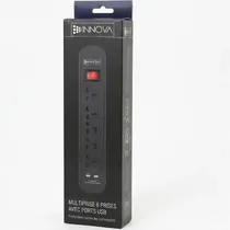 Rallonge multiprise Innova noire avec prises universelles