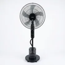 Vue avant du ventilateur Mewe Mist MW-MIST1849BK avec panneau numérique tactile.