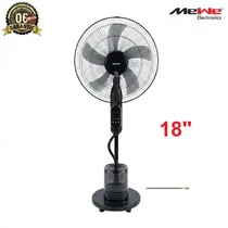 Ventilateur brumisateur Mewe Mist 18 pouces noir avec réservoir de 4 litres.
