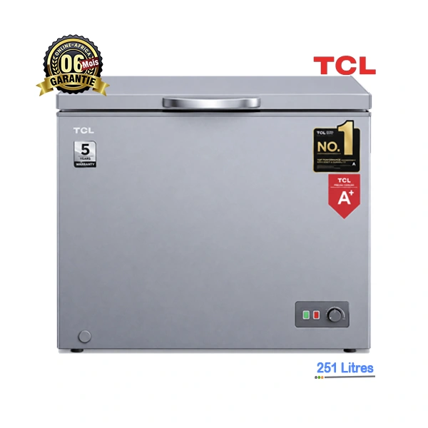 ongélateur coffre TCL 251 litres avec garantie 06 mois.