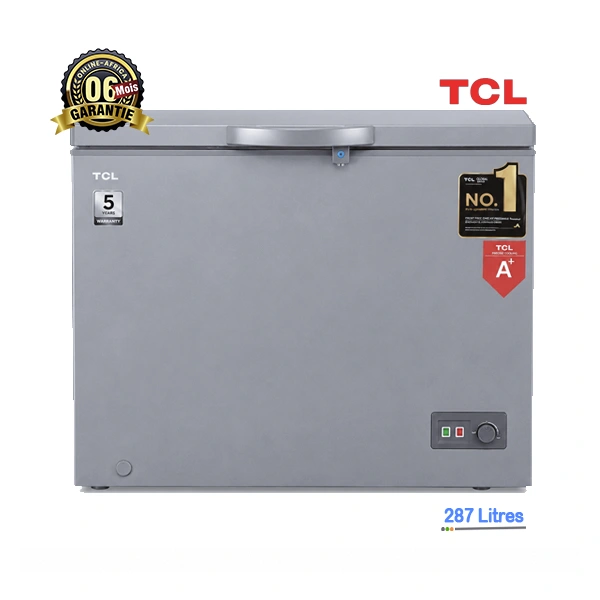 ongélateur coffre TCL287 litres avec garantie 06 mois.
