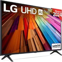 Vue de face de la TV LG Smart 43 pouces avec écran 4K allumé