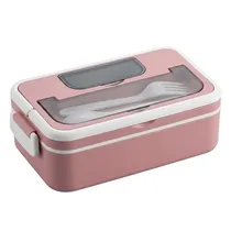 Vue de face de la Gamelle Lunch Box fermée et sécurisée