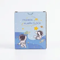 Réveil analogique carré pour chambre d’enfant Space Travel.