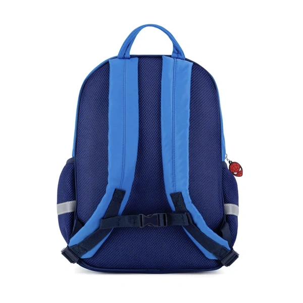 Sac scolaire Spiderman bleu avec poches latérales en maille